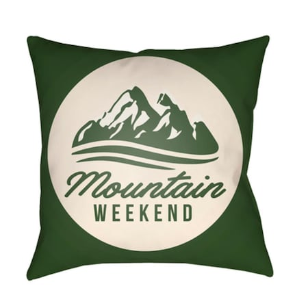 Lodge Cabin Alp Poly Filled Pillow - Dark Green & Beige - 20 X 20 In.